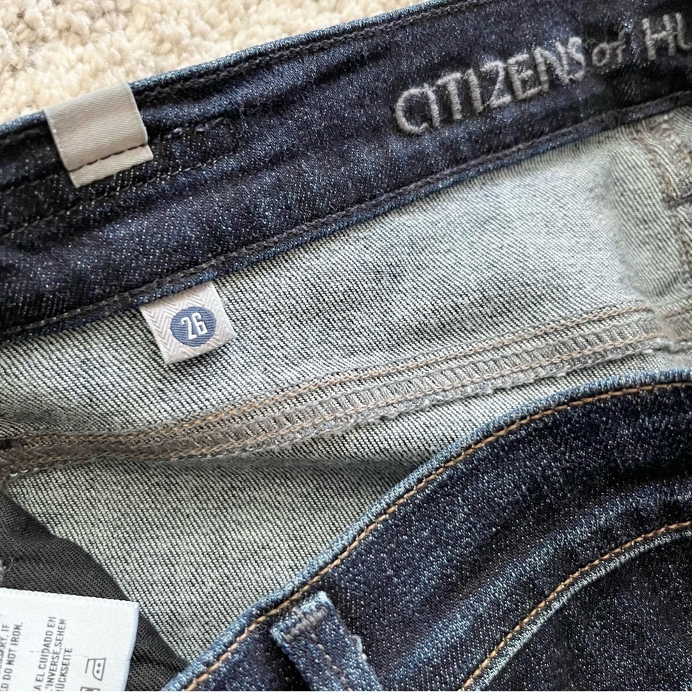 Citizens of Humanity Slim Fit Stretch Jeans-Dark Wash Blue-Women US Size 26 - Picture 9 of 15